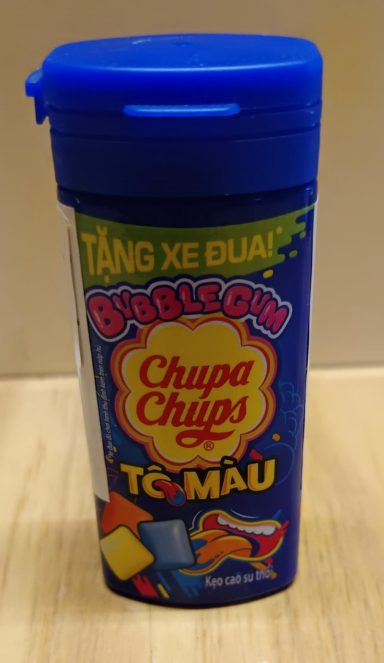 Chupa Chups Bubble Gum – Tô Màu Pot Chupa Chups Bubble Gum Tô Màu avec couvercle bleu