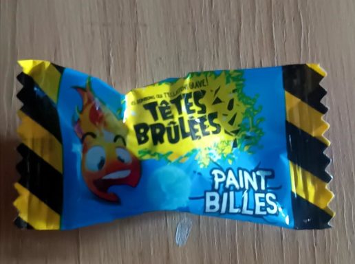 Têtes Brûlées Paint Billes – Framboise Bonbon Têtes Brûlées Paint Billes goût framboise en emballage bleu
